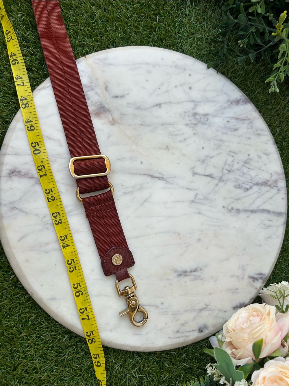 MZ Wallace Adjustable Rust Red Crossbody Strap with Gold Hardware, gently used - Picture 14 of 15